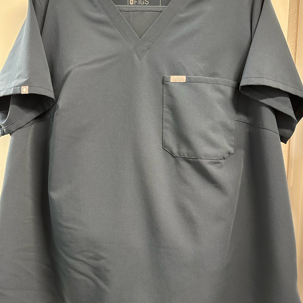 Catarina One-Pocket Scrub Top - Dark Harbor - 3XL